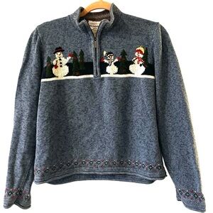 Breckenridge snowman knit sweater size‎ pL